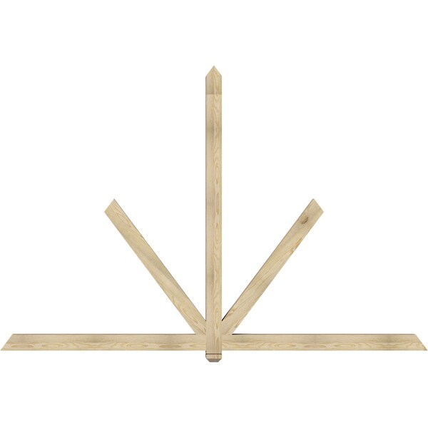 Ekena Millwork Kennewick Rough Sawn Timber Gable Bracket, Douglas Fir, 108"W x 72"H x 4"D x 4"F, 16/12 Pitch GBW108X72X0404KEN00RDF - main